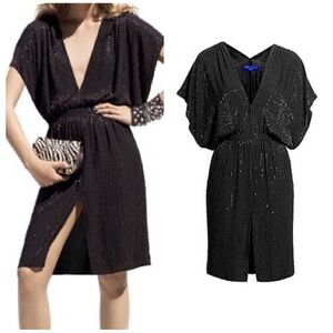 Jimmy Choo x H&M LIMITED EDITION Black Beaded Cocktail Dress Size 4